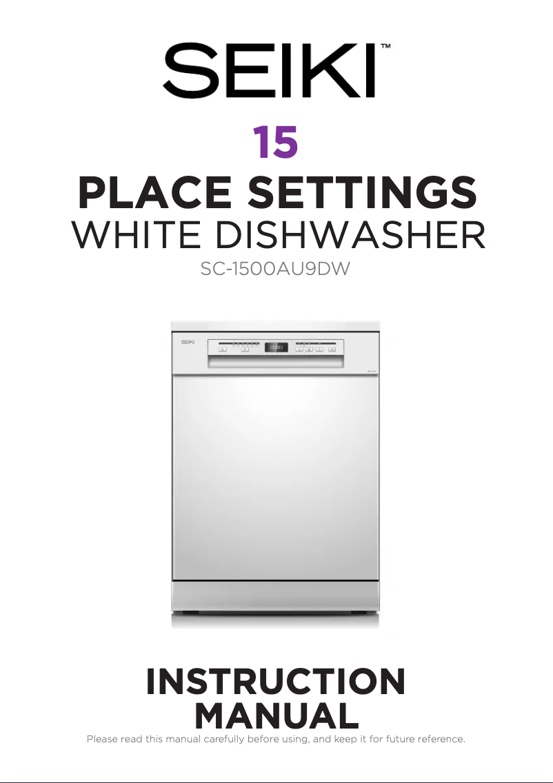 Page n°1 - Manuel utilisateur Seiki SC-1500AU9DS