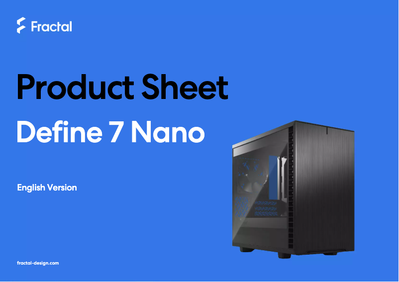 Image de la première page du manuel de l'appareil Define 7 Nano