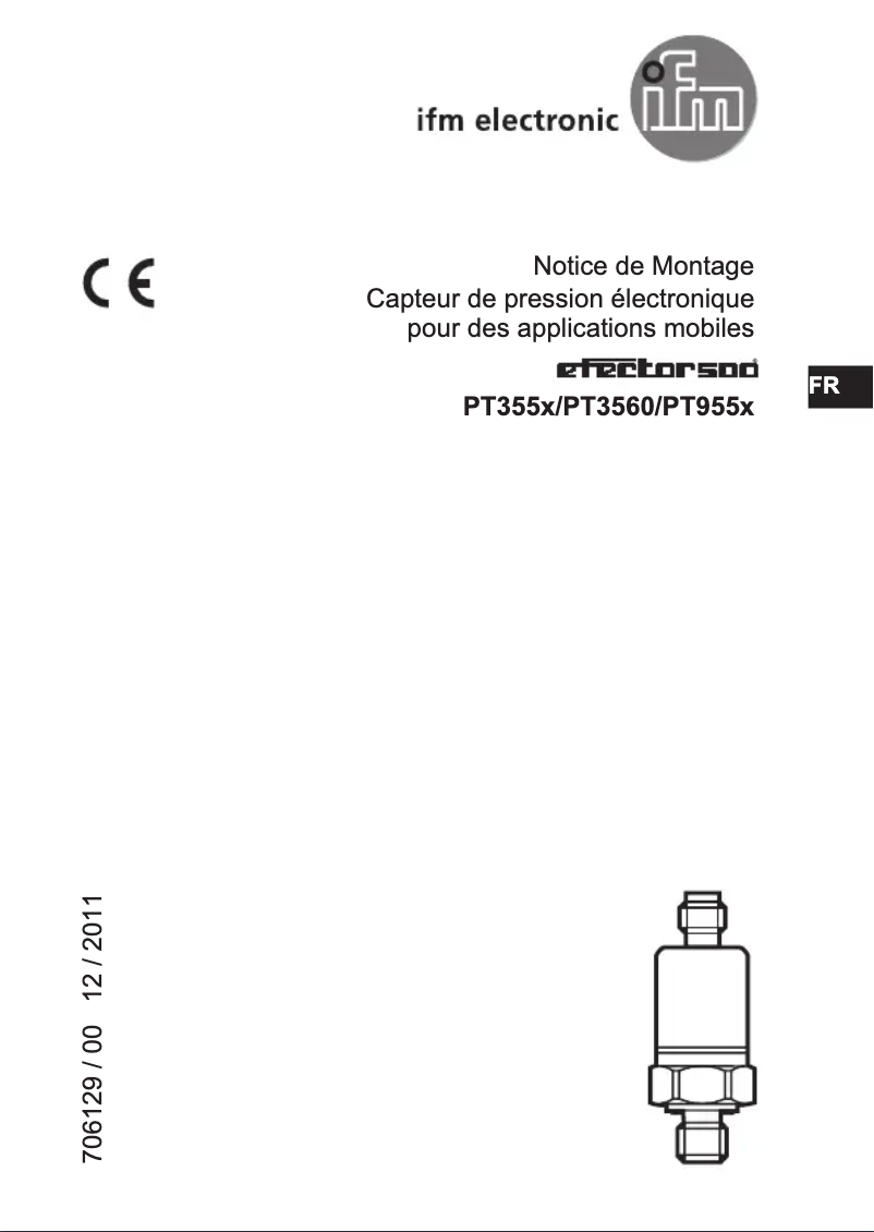 Page 1 de la notice Manuel utilisateur IFM PT9550