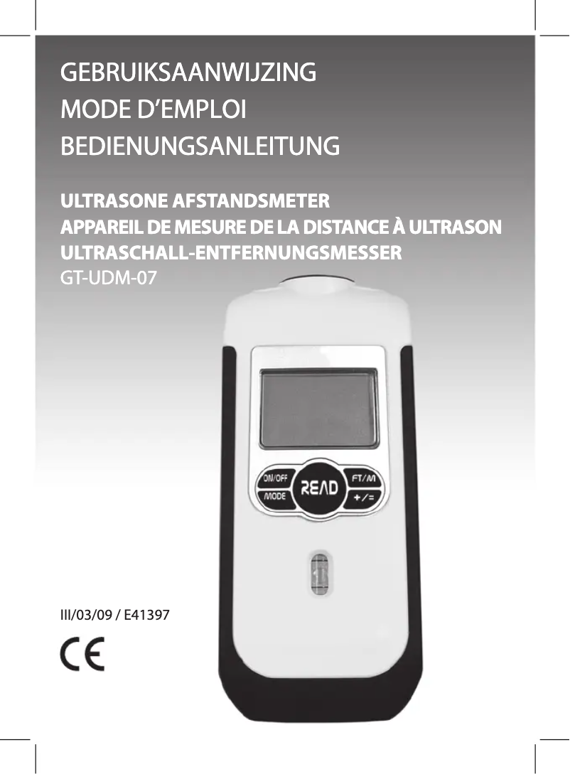 Image de la première page du manuel de l'appareil GT-UDM-07