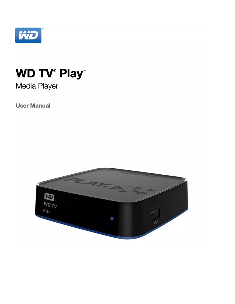 Page n°1 - Manuel utilisateur Western Digital WD TV Play