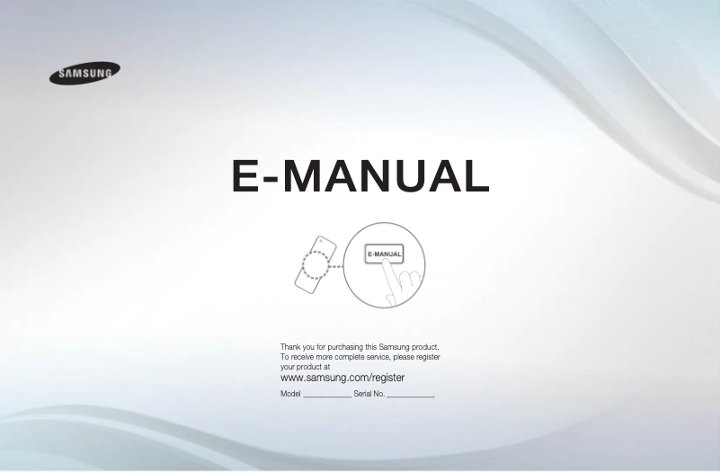 Page n°1 - Manuel utilisateur Samsung PN64E8000