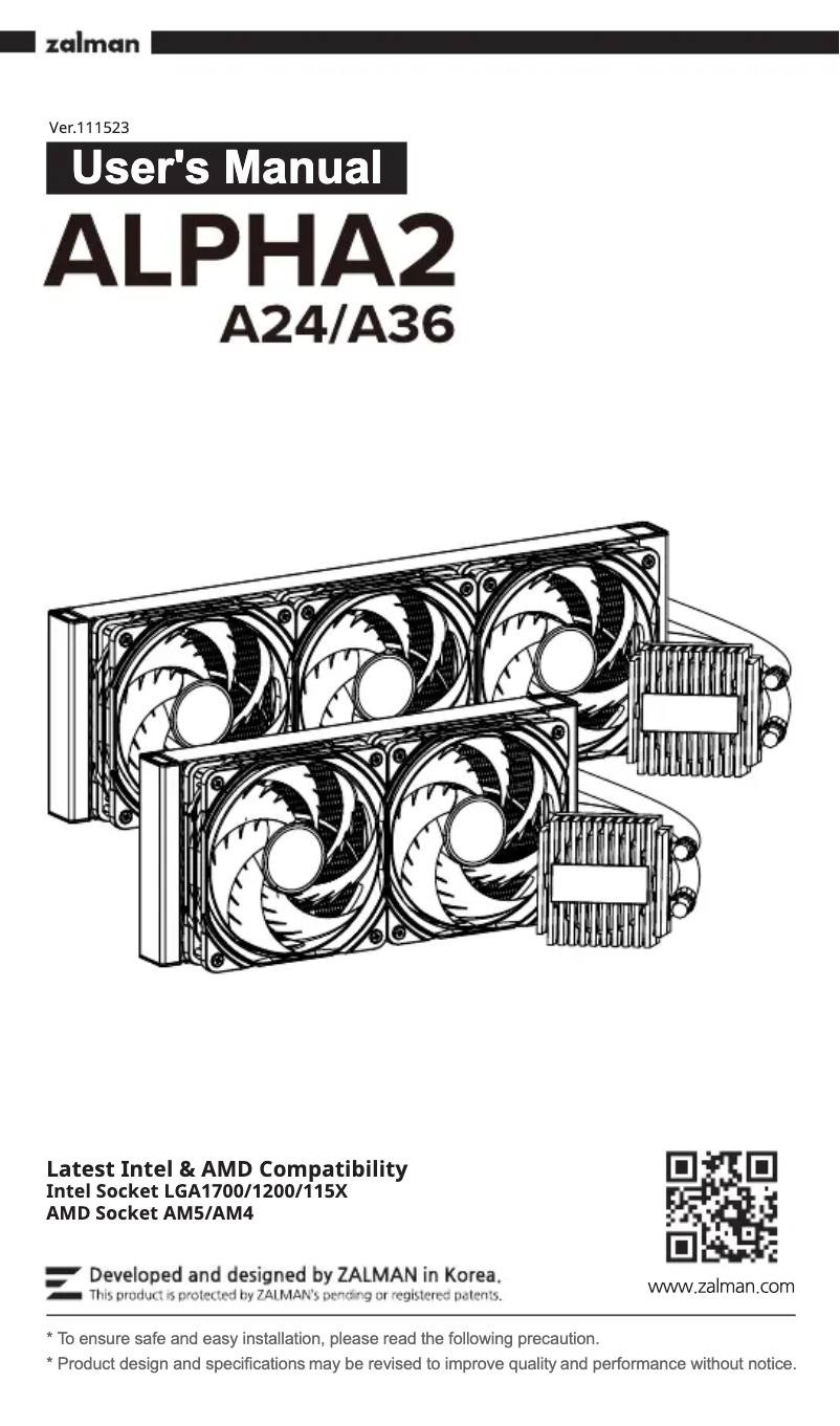 Image de la première page du manuel de l'appareil ALPHA2 A36