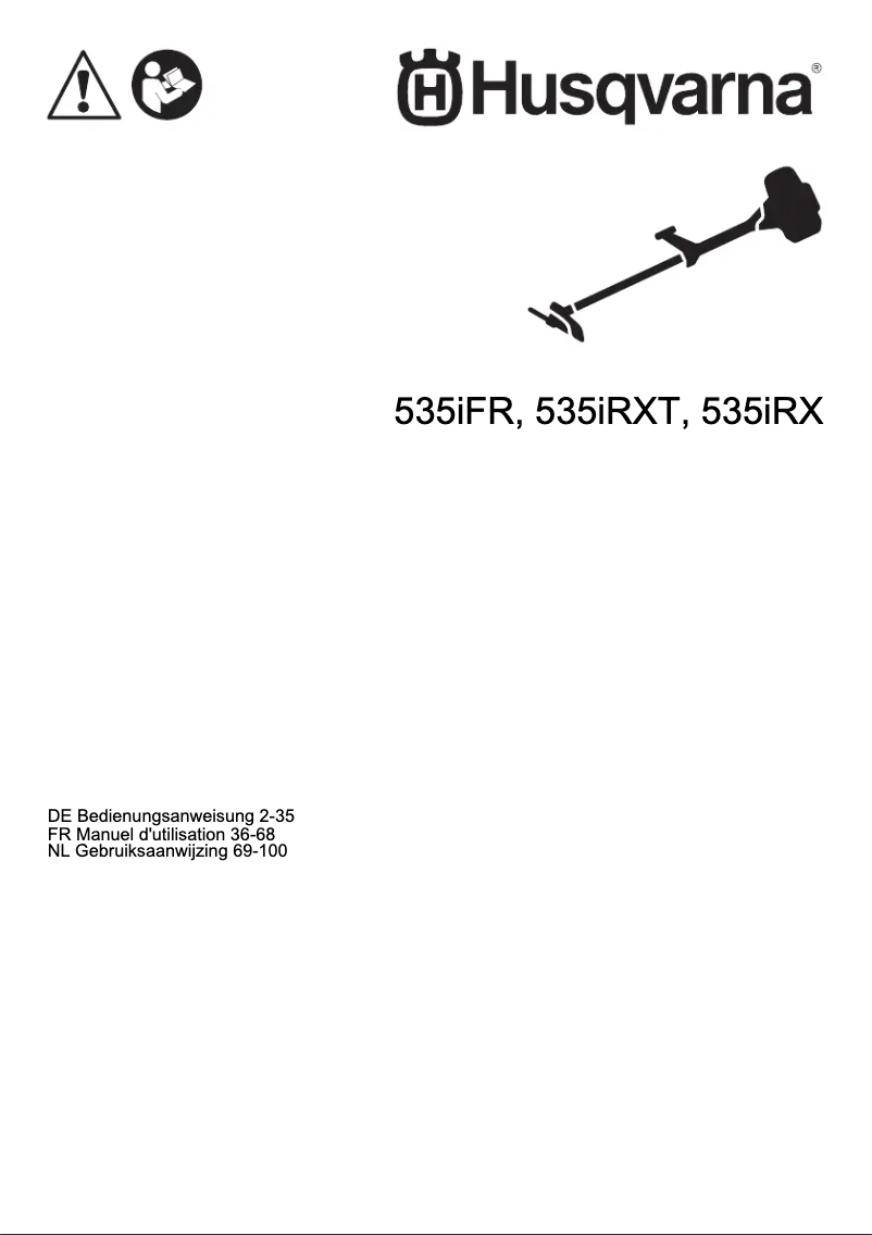 Page 1 de la notice Manuel utilisateur Husqvarna 535iRX