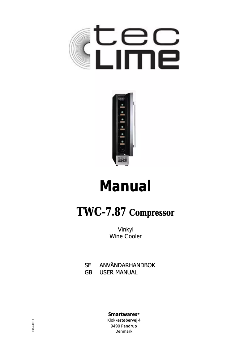 Image de la première page du manuel de l'appareil TWC-7.87