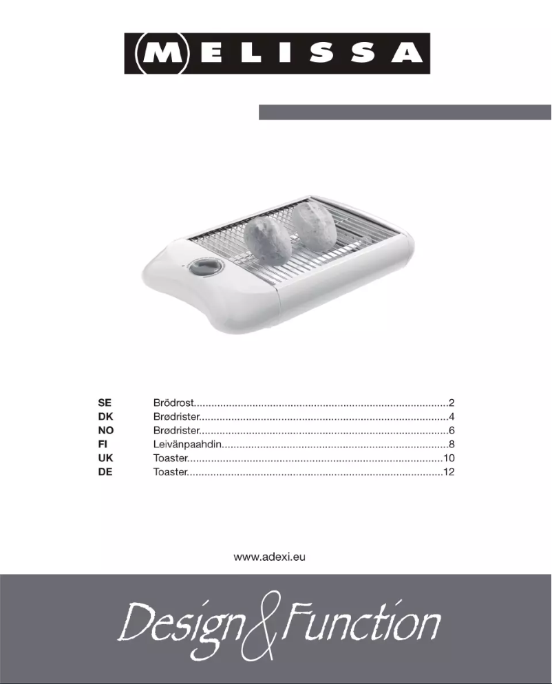 Página 1 del manual Manual de usuario Melissa 16140060