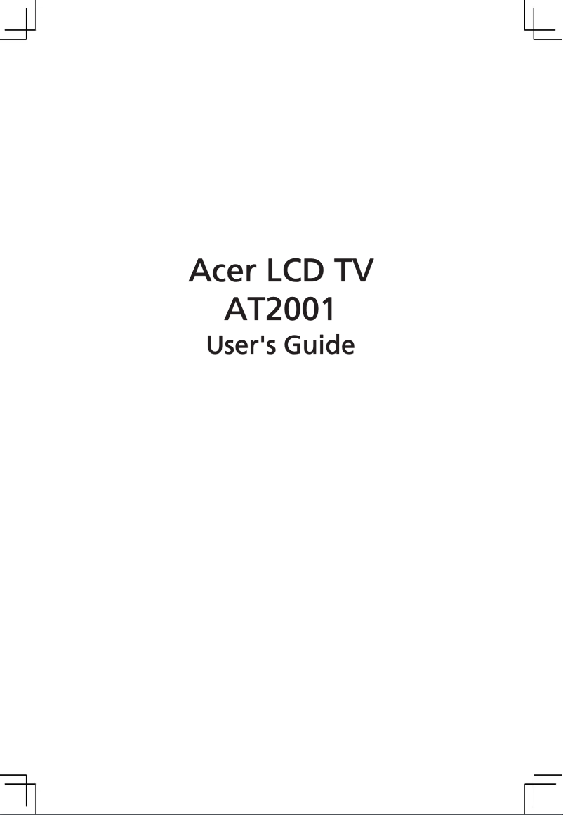 Página 1 del manual Manual de usuario Acer AT2001W