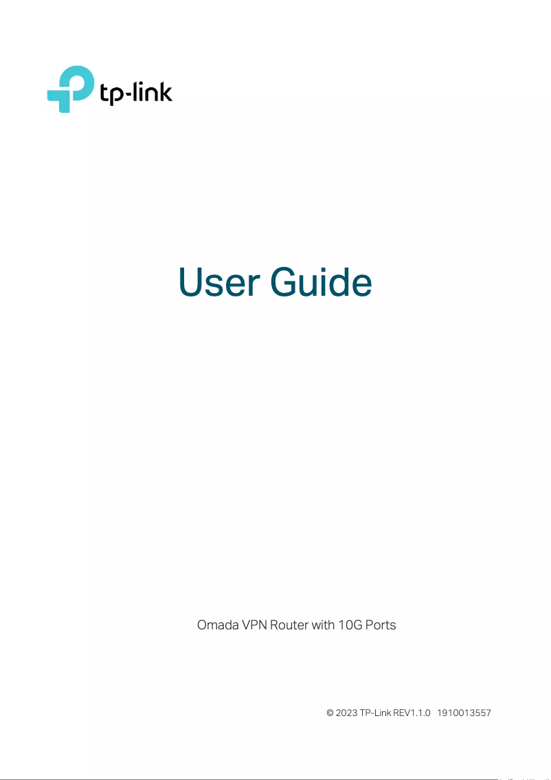 Image de la première page du manuel de l'appareil Omada ER8411