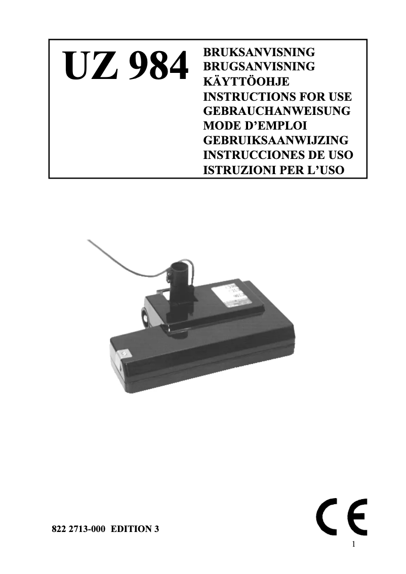 Image de la première page du manuel de l'appareil UZ 984
