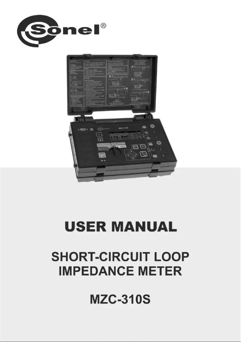Page 1 de la notice Manuel utilisateur Sonel MZC-310S