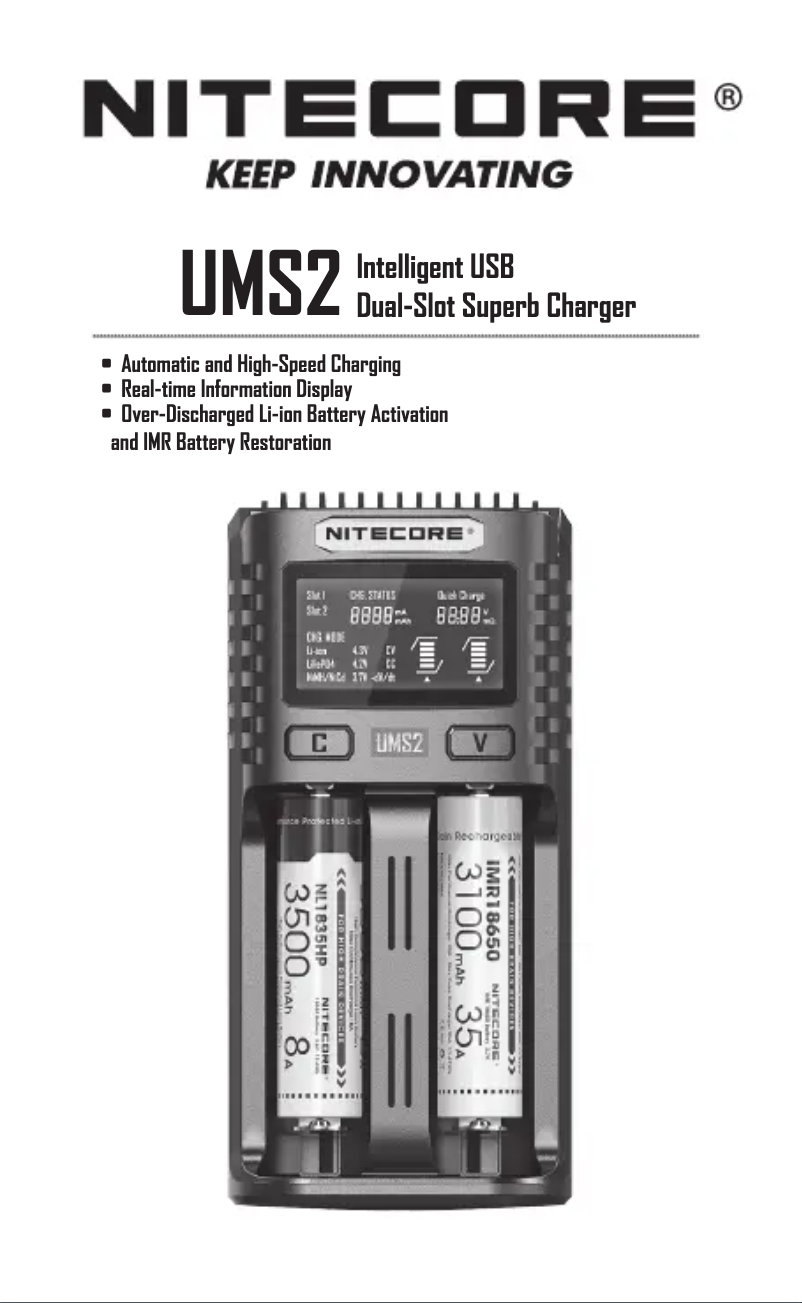Page n°1 - Manuel utilisateur Nitecore UMS2