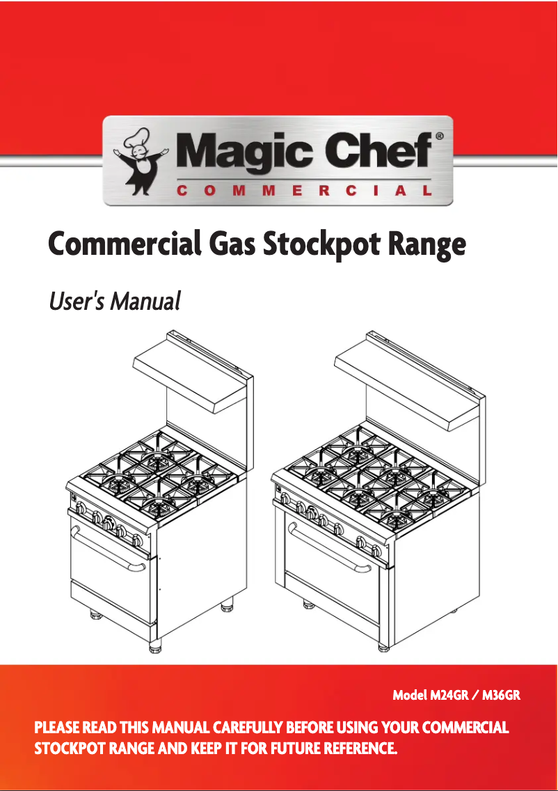 Page n°1 - Manuel utilisateur Magic Chef M24GR