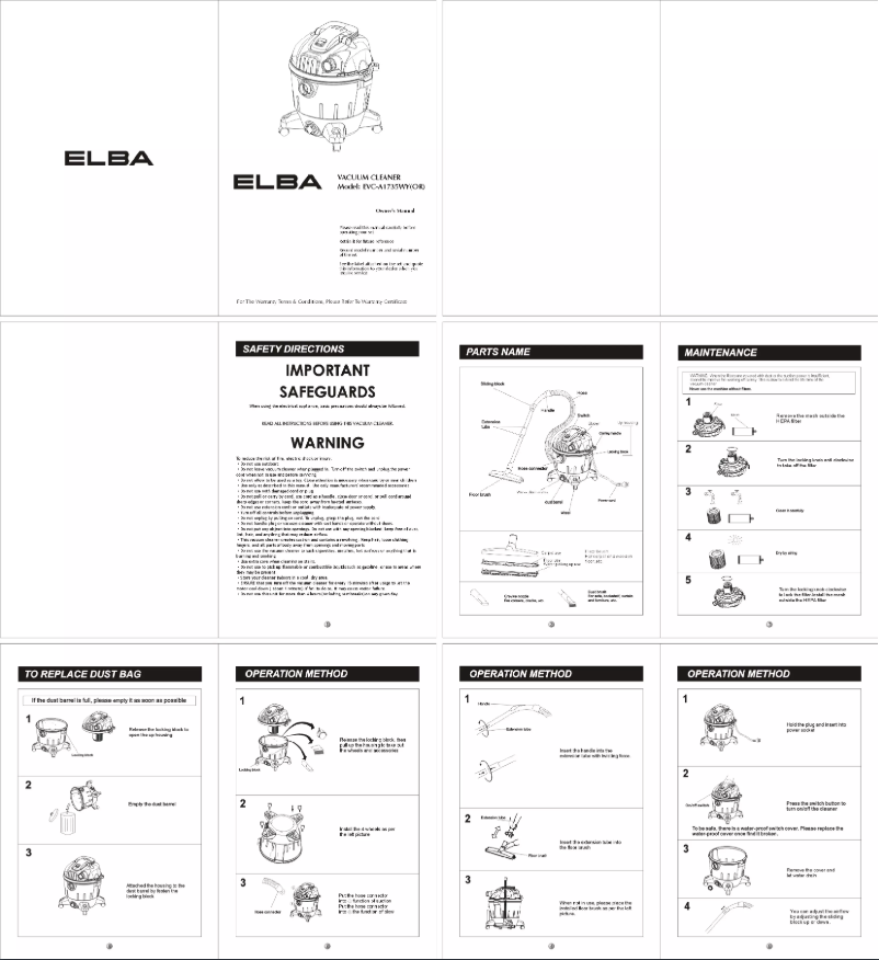 Page n°1 - Manuel utilisateur Elba EVC-A1735WY(OR)