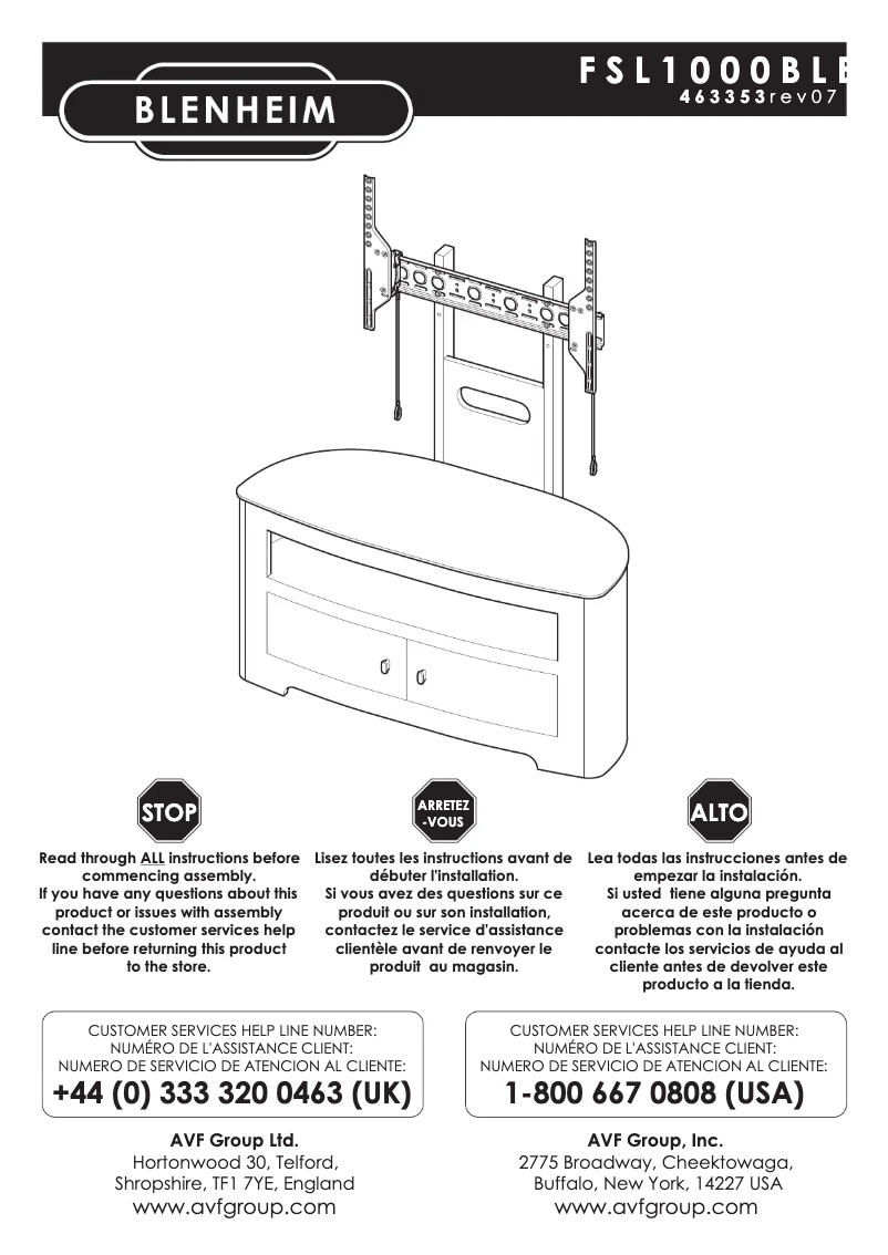 Página 1 del manual Manual de usuario AVF Blenheim