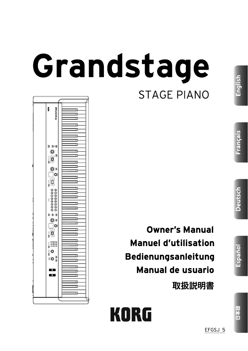 Image de la première page du manuel de l'appareil Grandstage