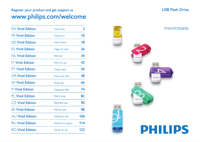 Page 1 de la notice Manuel utilisateur Philips FM02FD05B