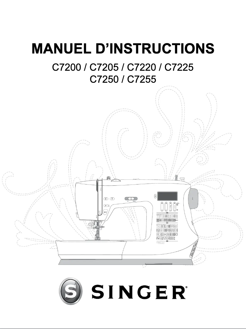 Page 1 de la notice Manuel utilisateur Singer C7205