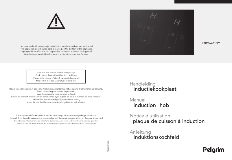 Página 1 del manual Manual de instrucciones Pelgrim IDK264ONY