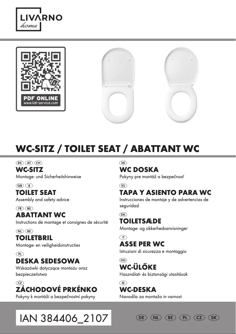 Page 1 de la notice Manuel utilisateur Livarno Lux HG07381A