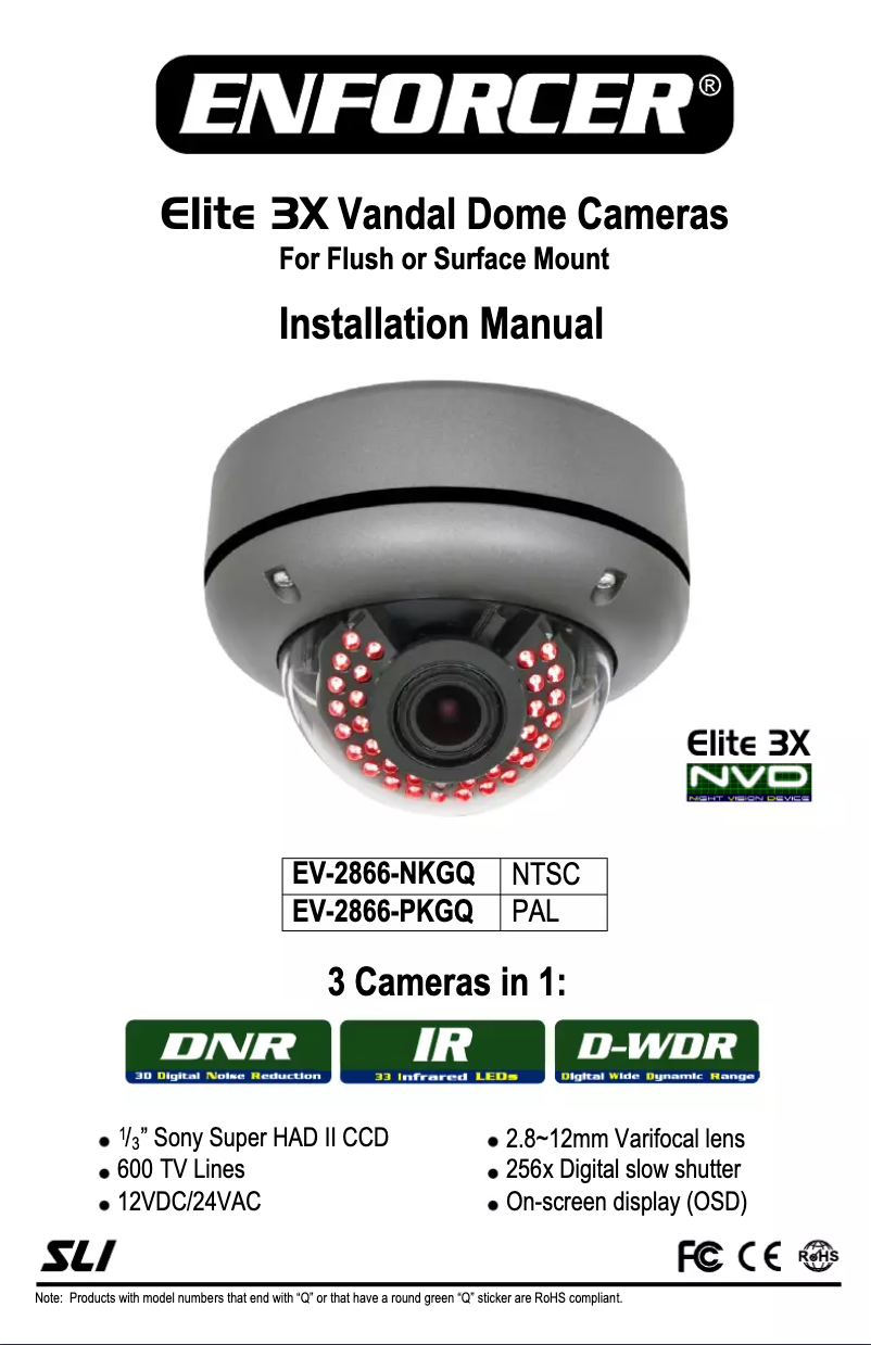 Page n°1 - Manuel utilisateur Enforcer Elite EV-2866-NKGQ