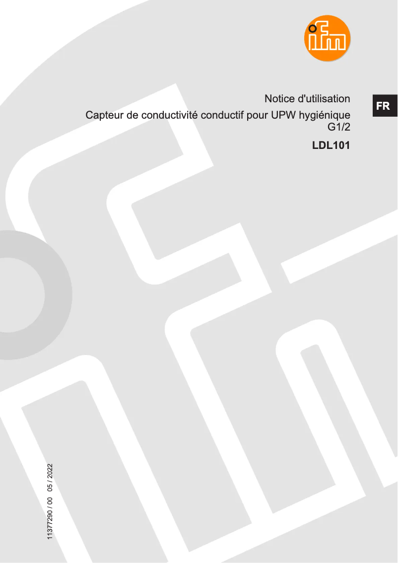Page 1 de la notice Manuel utilisateur IFM LDL101