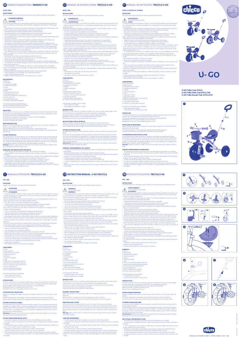 Page 1 de la notice Manuel utilisateur Chicco U-GO