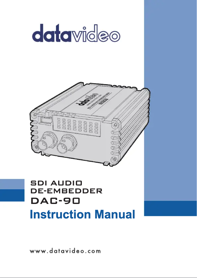 Image de la première page du manuel de l'appareil DAC-90