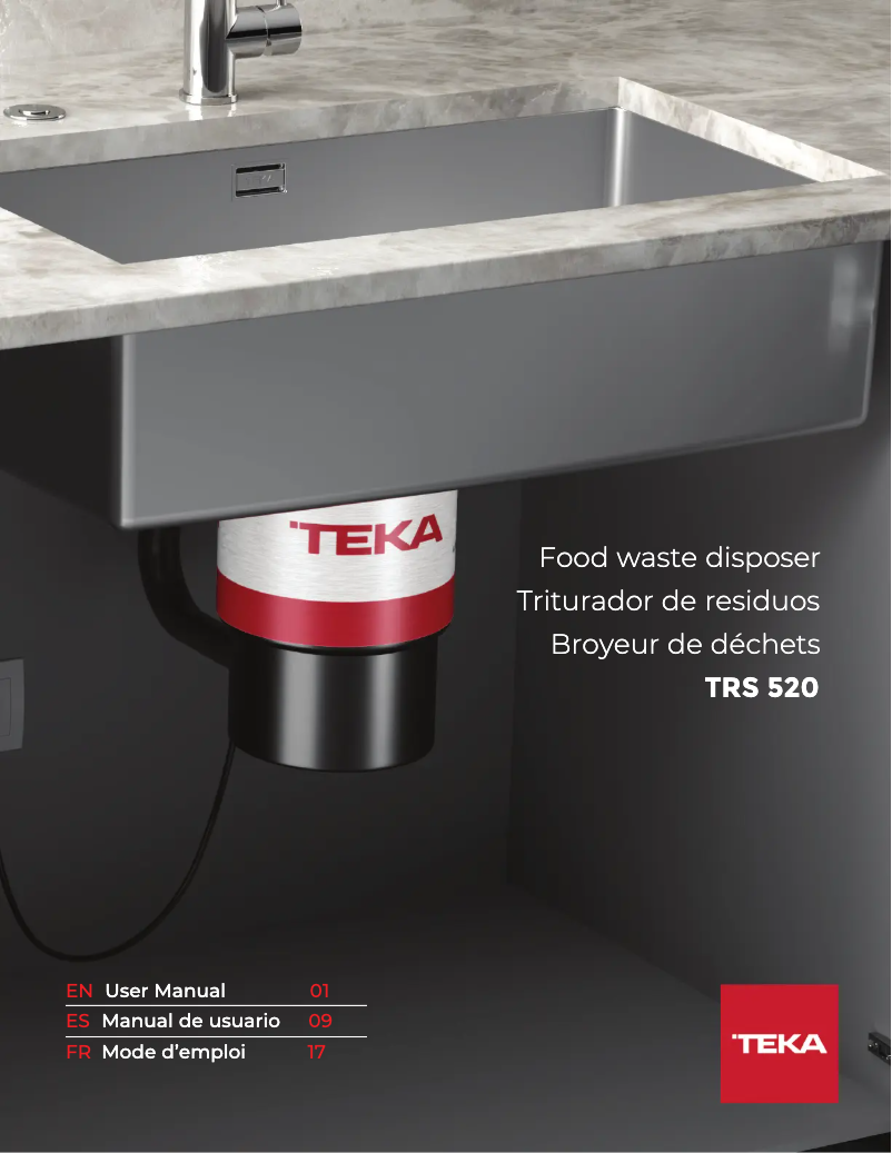Page n°1 - Manuel utilisateur Teka TRS 520