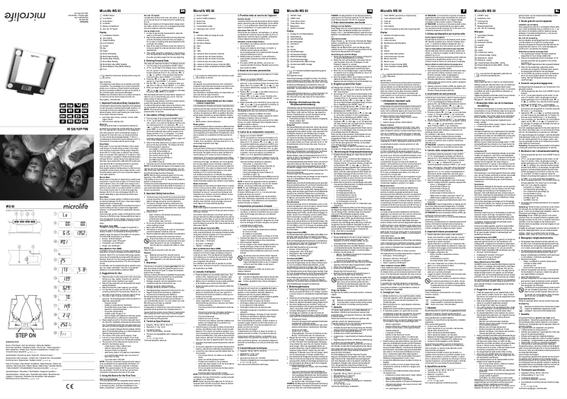 Page n°1 - Manuel utilisateur Microlife WS 80-N