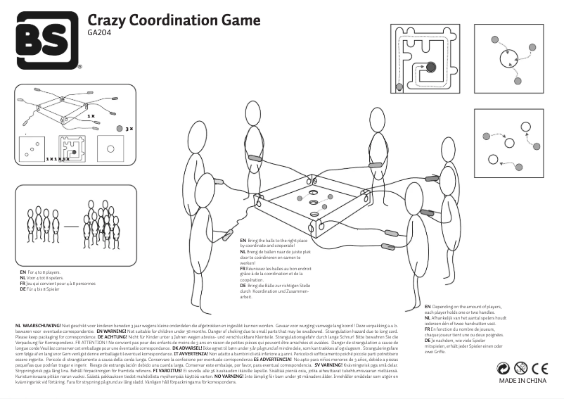 Page n°1 - Manuel utilisateur BS Crazy Coordination Game GA204