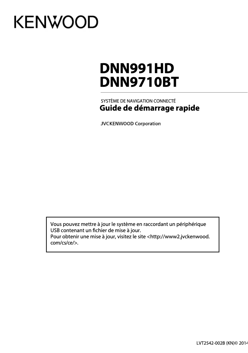 Image de la première page du manuel de l'appareil DNN991HD
