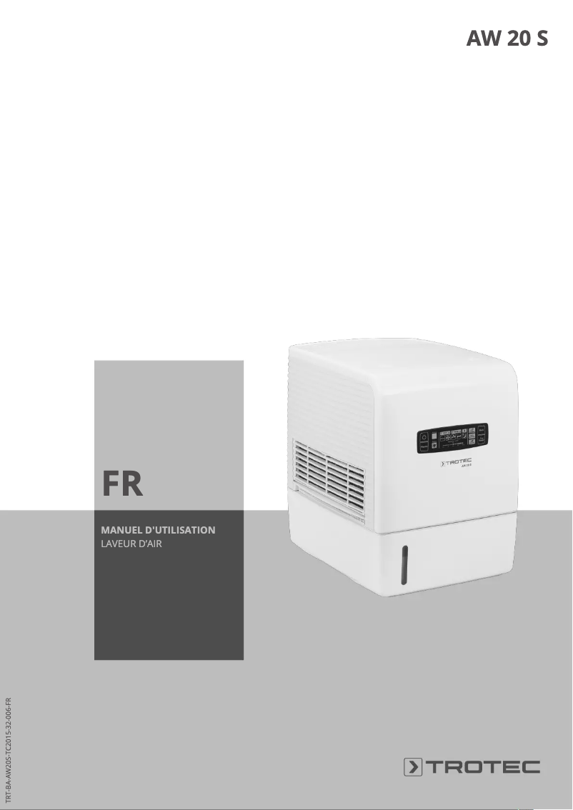 Page n°1 - Manuel utilisateur Trotec AW 20 S
