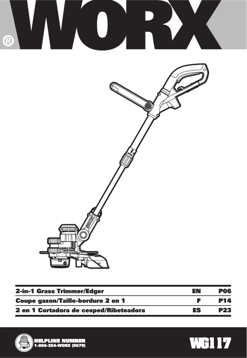Page n°1 - Manuel utilisateur Worx WG117