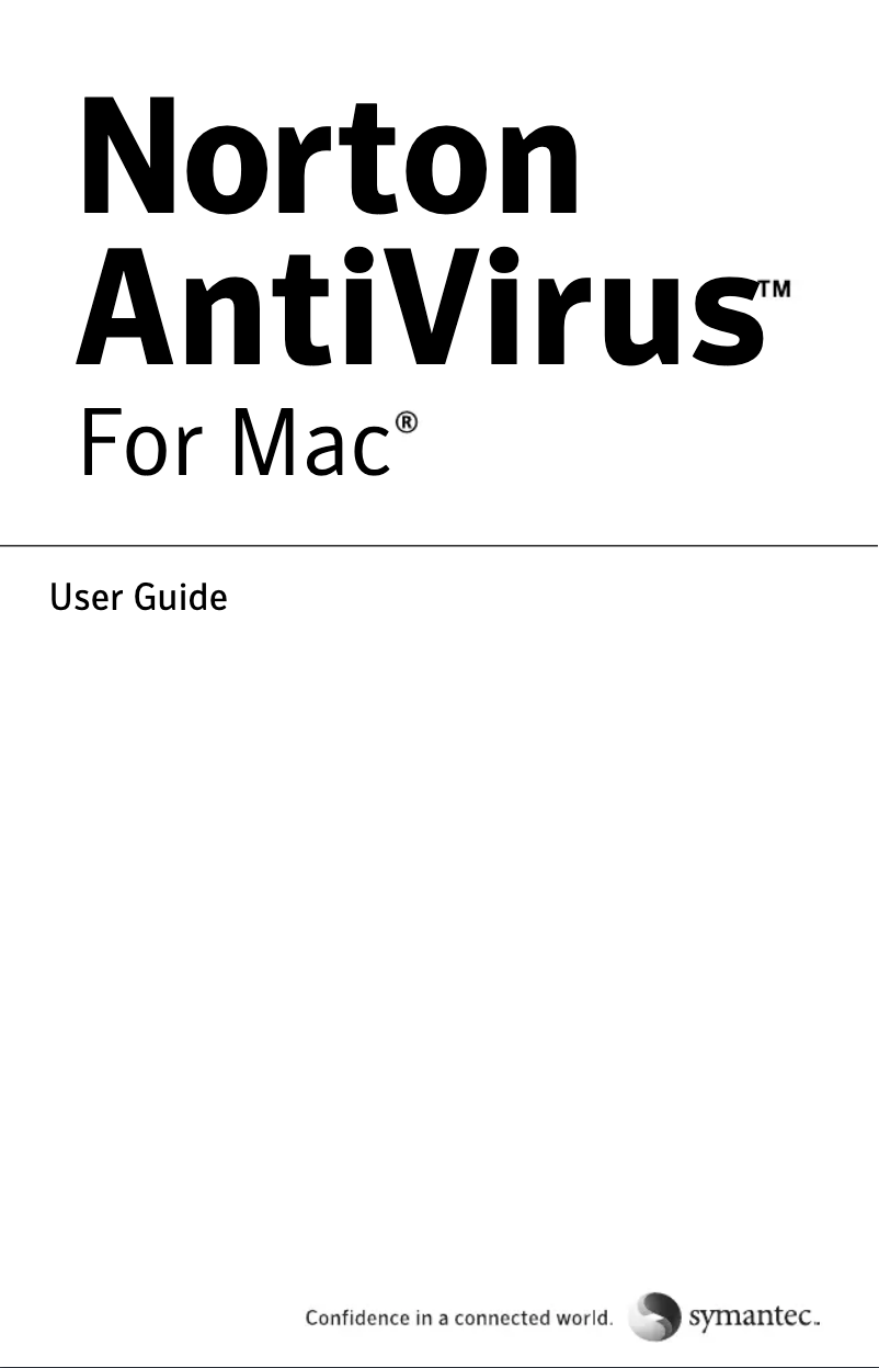 Page n°1 - Manuel utilisateur Symantec Norton AntiVirus Dual Protection (Mac)