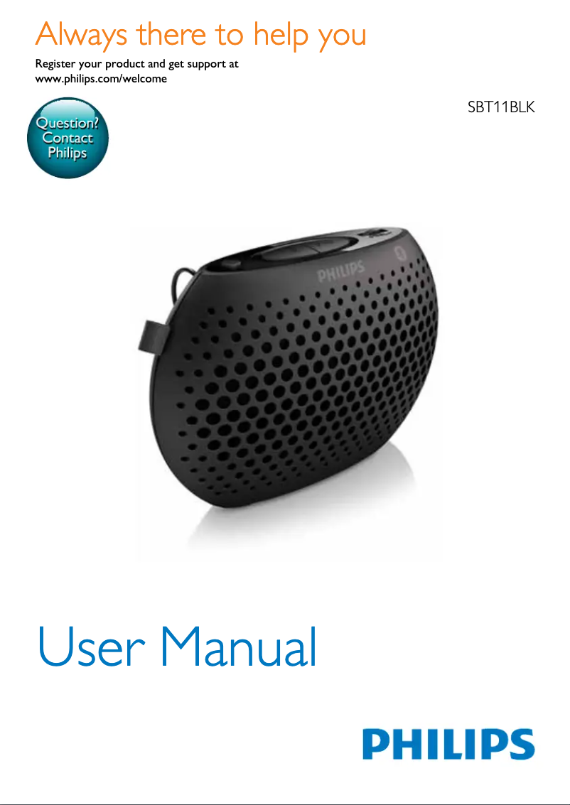 Page n°1 - Mode d'emploi Philips SBT11