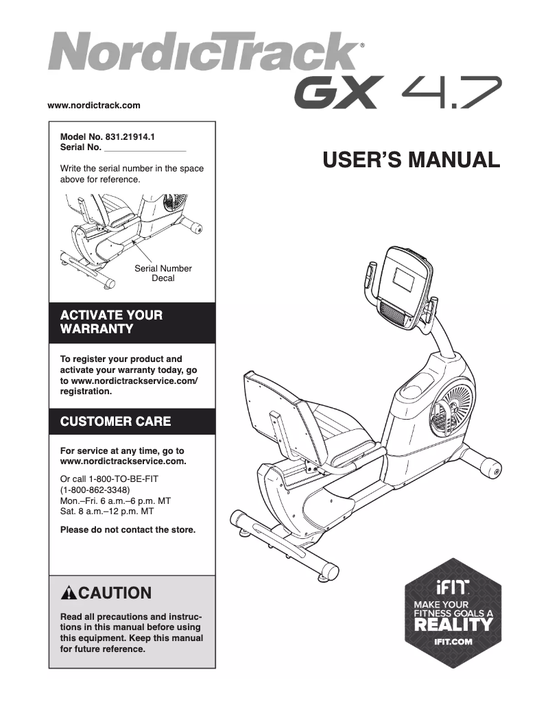 Image de la première page du manuel de l'appareil GX 4.7