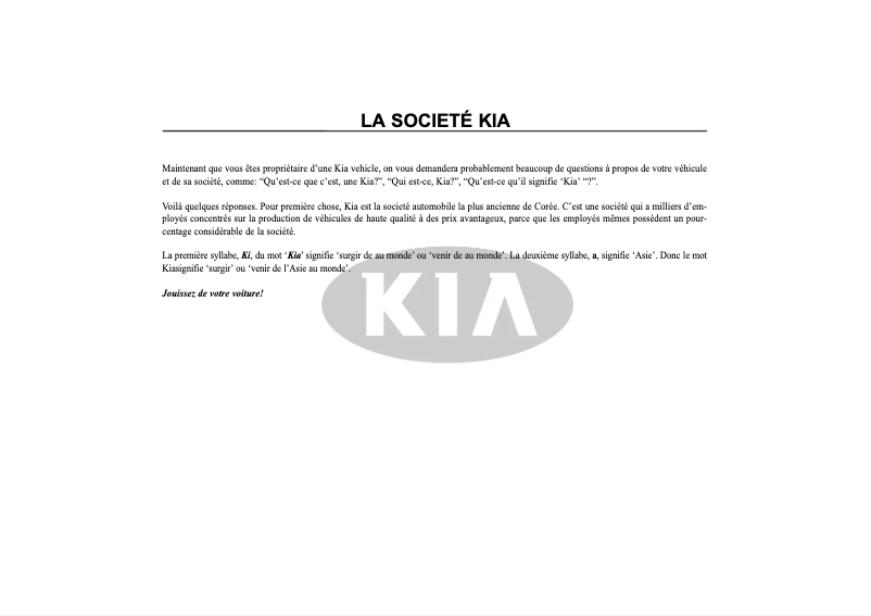 Image de la première page du manuel de l'appareil Optima (2005)