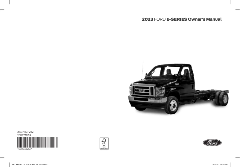 Page 1 de la notice Manuel utilisateur Ford E-450 (2023)