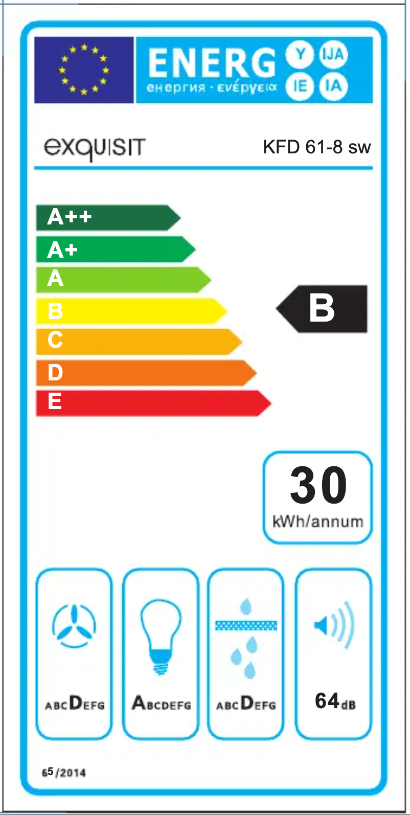 Page 1 de la notice Manuel utilisateur Exquisit KFD 61-8sw