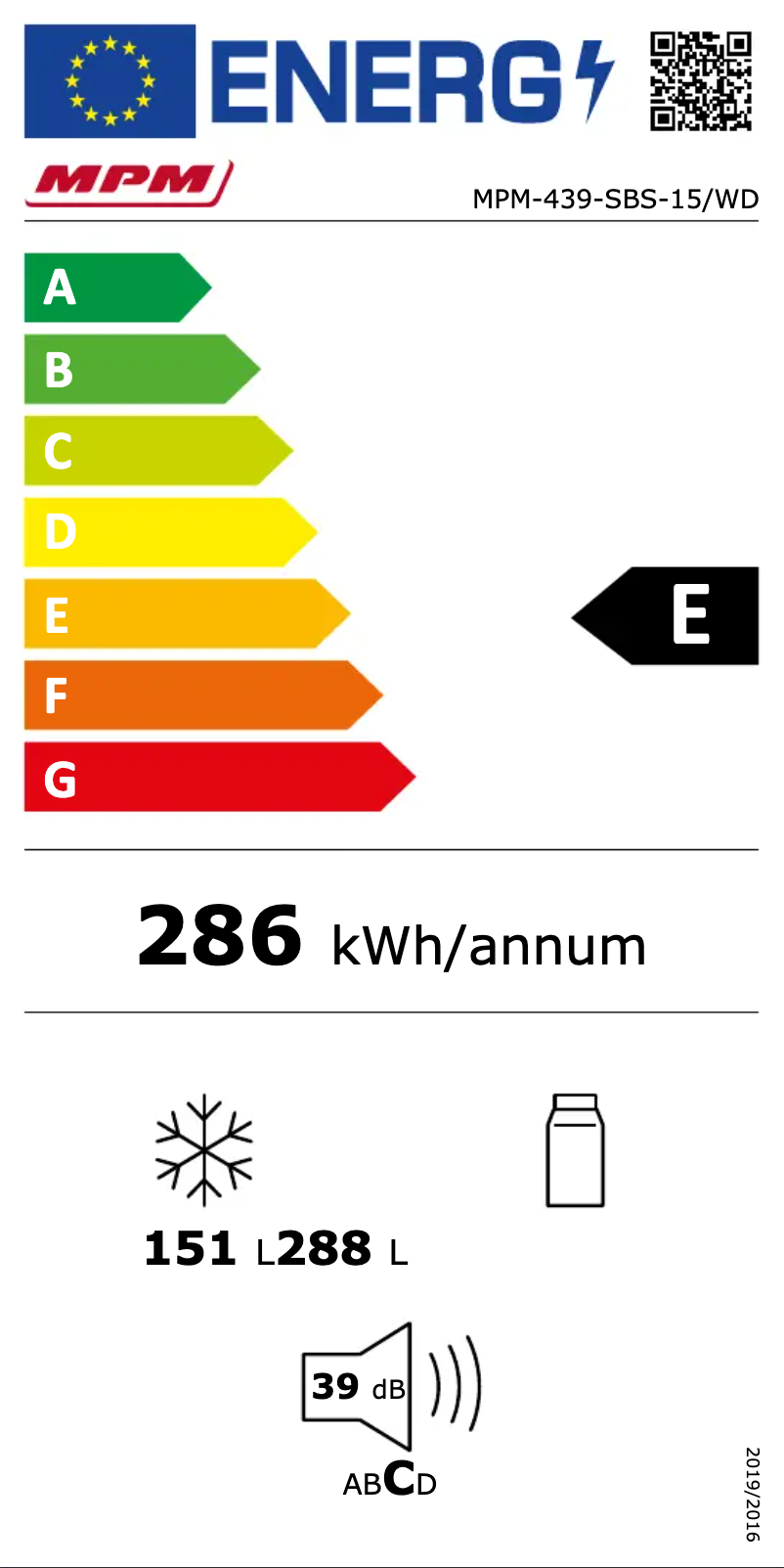 Image de la première page du manuel de l'appareil MPM-439-SBS-15/WD