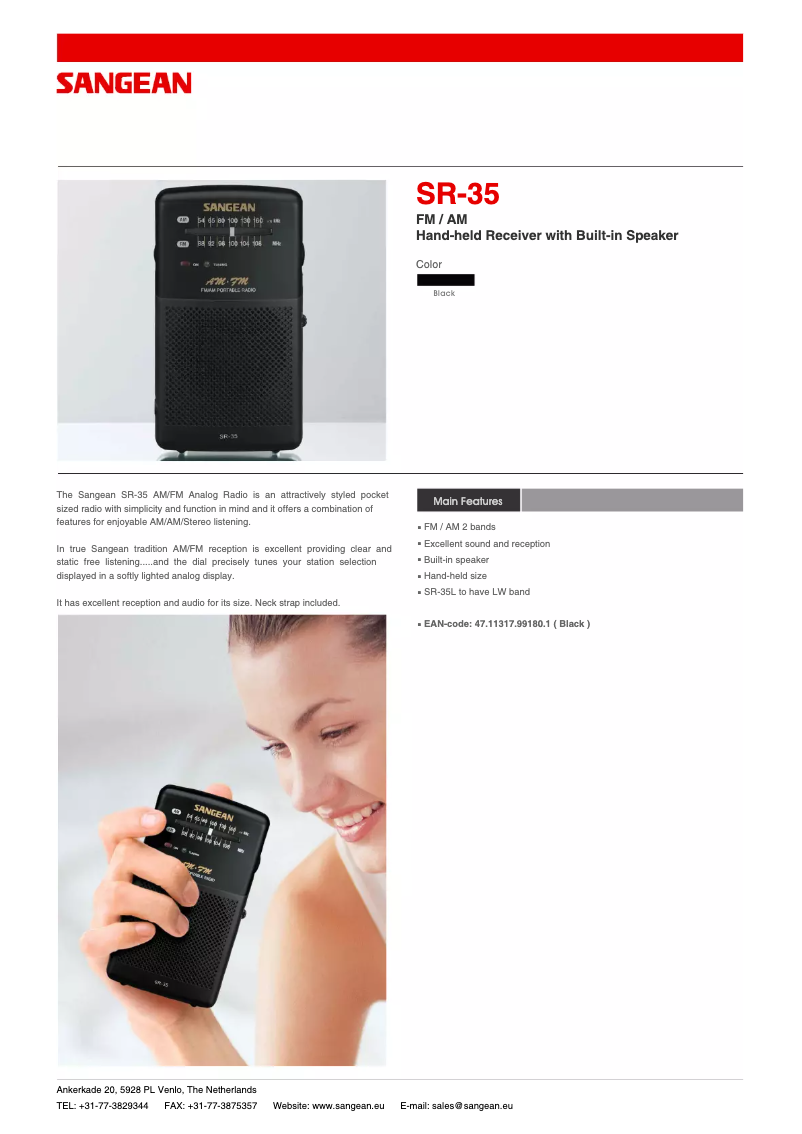 Image de la première page du manuel de l'appareil SR-35