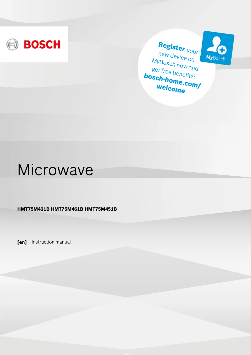 Page 1 de la notice Manuel utilisateur Bosch HMT75M461B