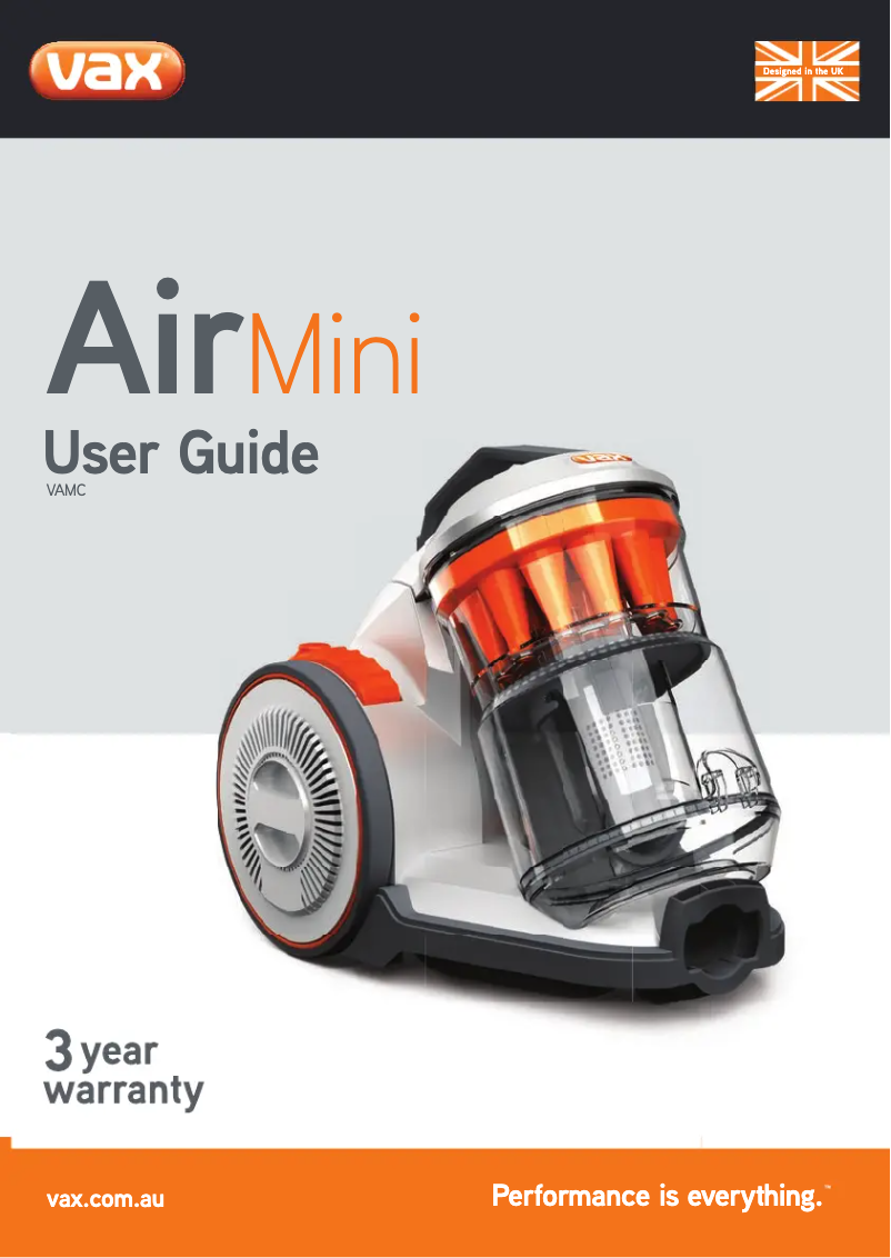 Página 1 del manual Manual de usuario Vax Air Mini VAMC