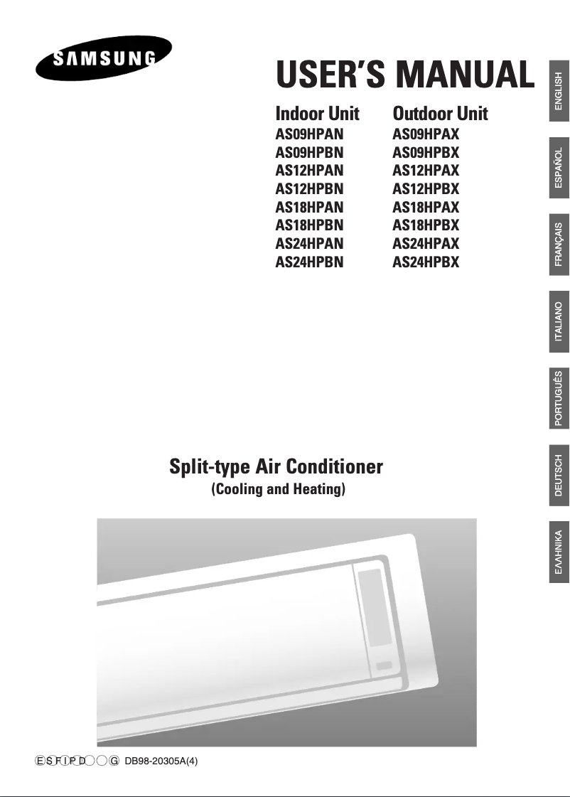 Image de la première page du manuel de l'appareil AS12HPBN/MOC