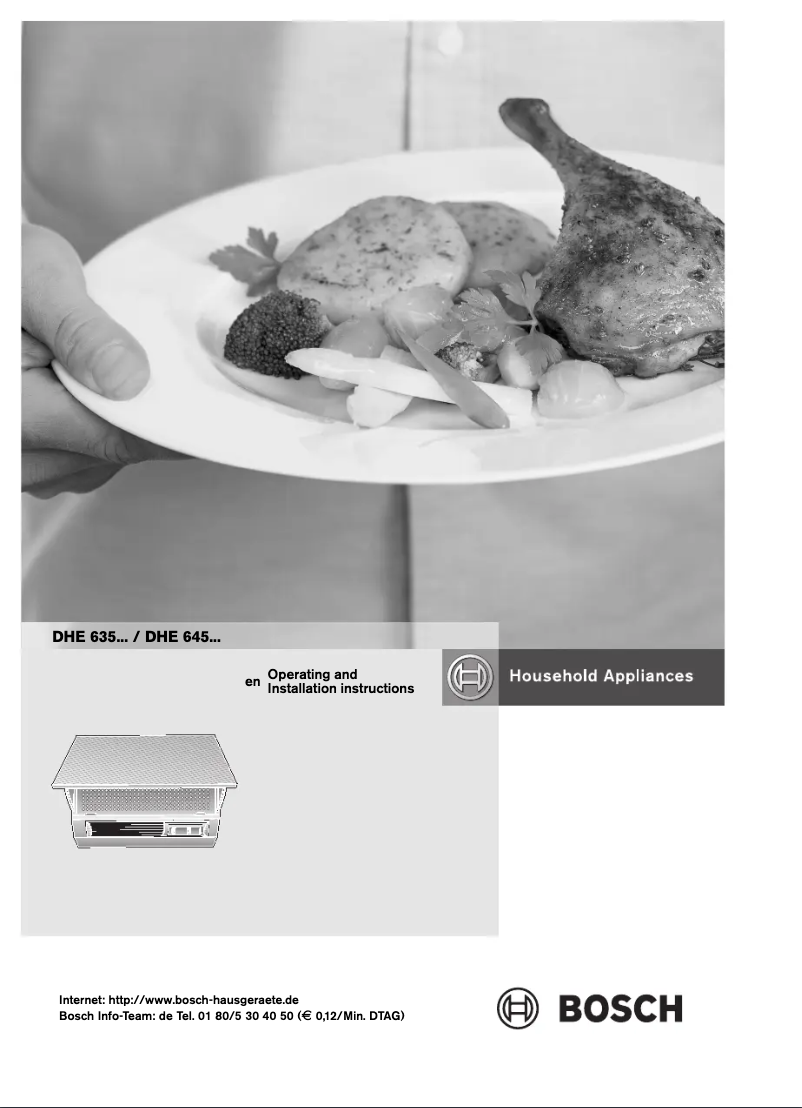 First page image of the manual for DHE645M