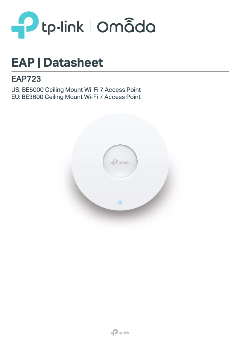 Page 1 de la notice Fiche technique TP-Link EAP723