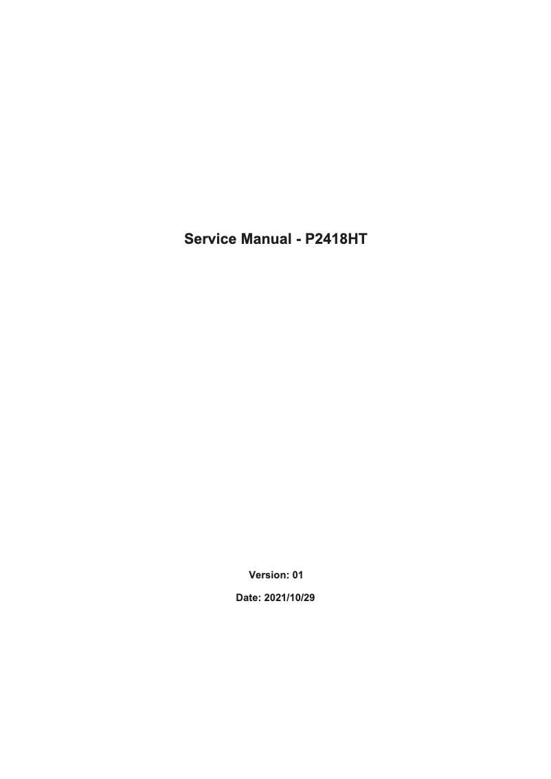Image de la première page du manuel de l'appareil P2418HTE