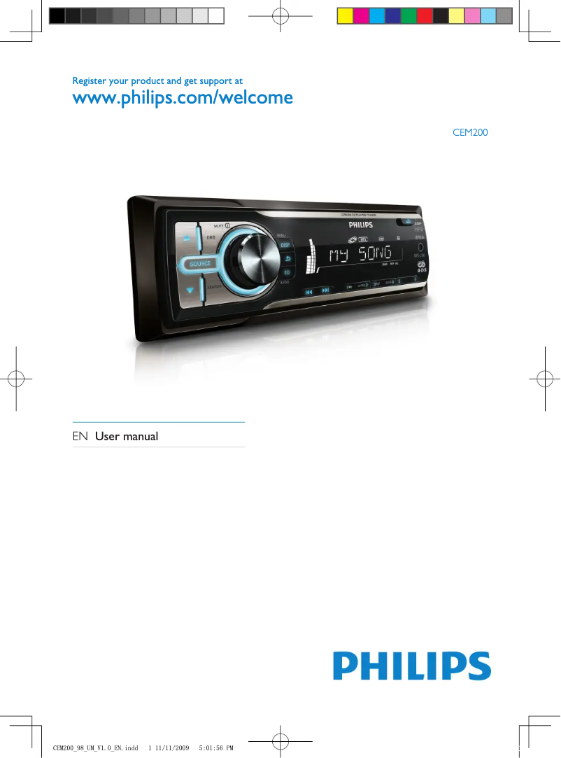 Page 1 de la notice Manuel utilisateur Philips CEM-200