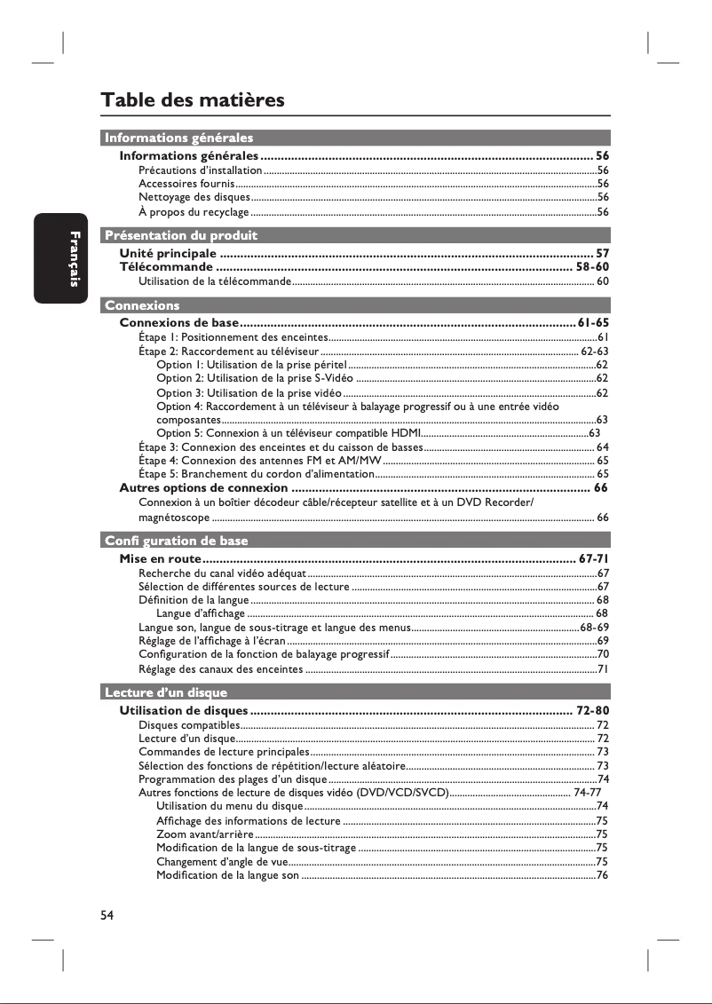Página 1 del manual Manual de usuario Philips HTS3357