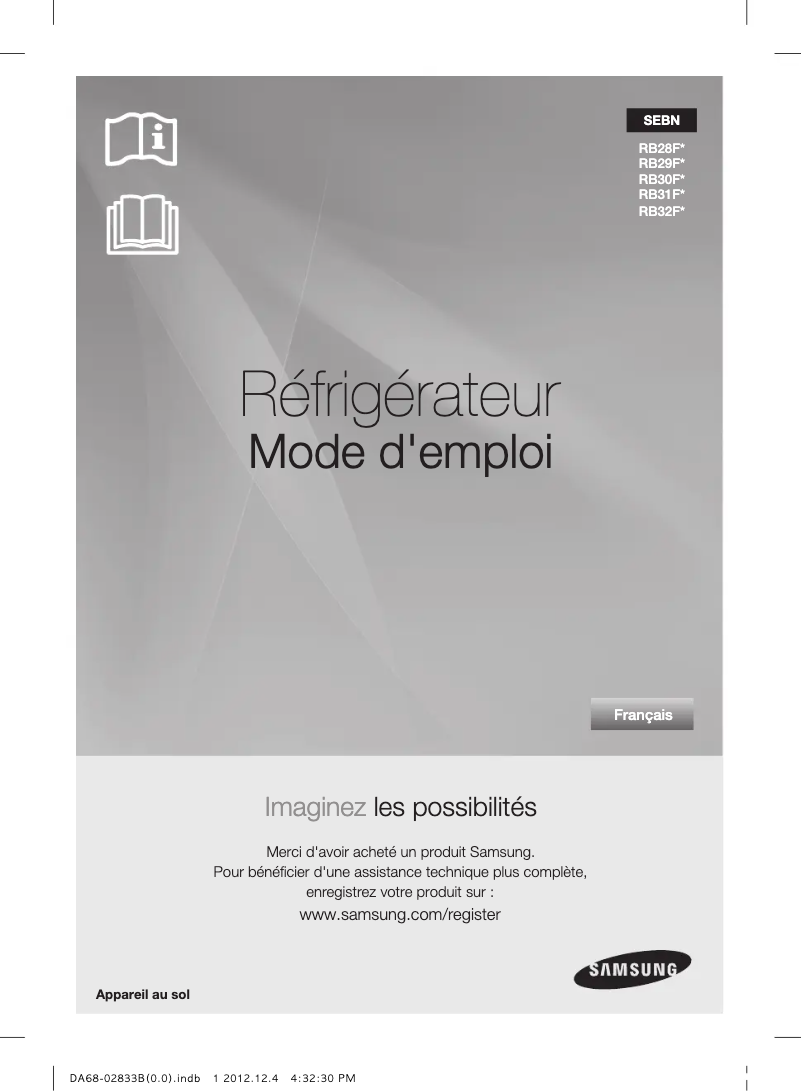 Page n°1 - Manuel utilisateur Samsung RB30F